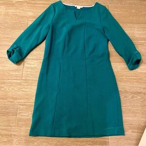 Boden Teal 3/4 Sleeve Knit Dress